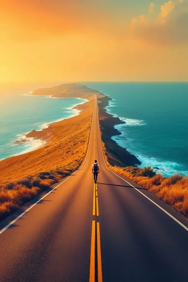 沿着海岸线